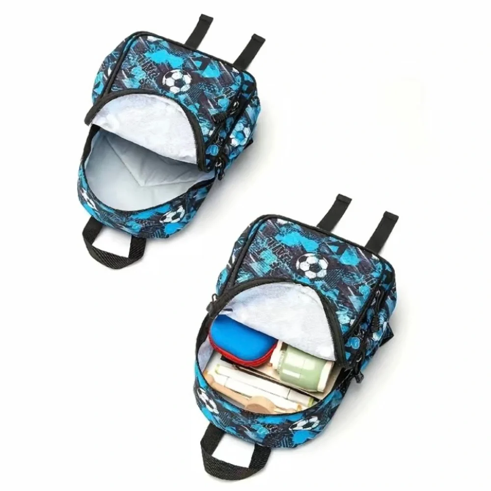 Kids Backpack Soccer Print Blue Black School Bag Boys Children’s NEW